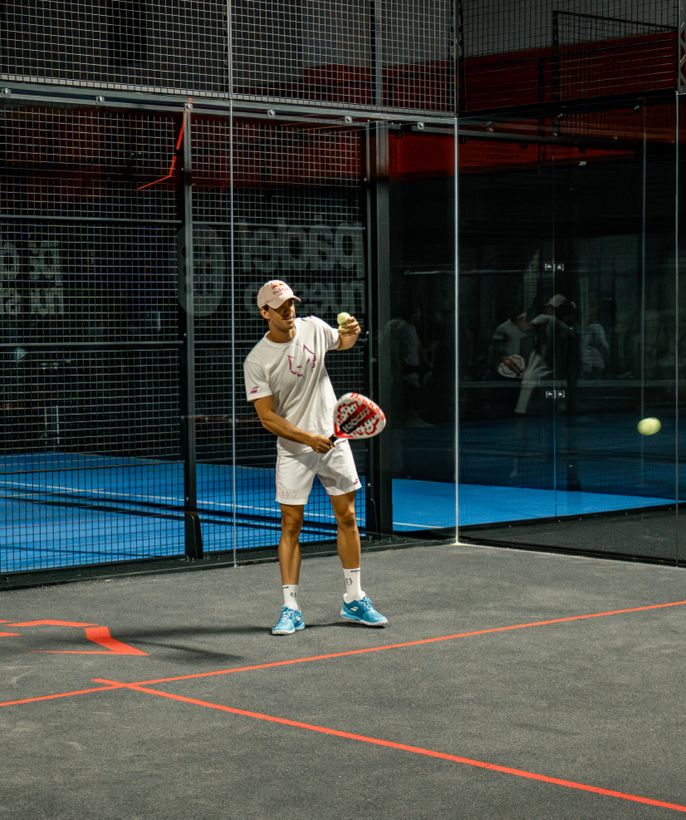 Juan Lebrón on the Padel Tech El Lobo Padel court
