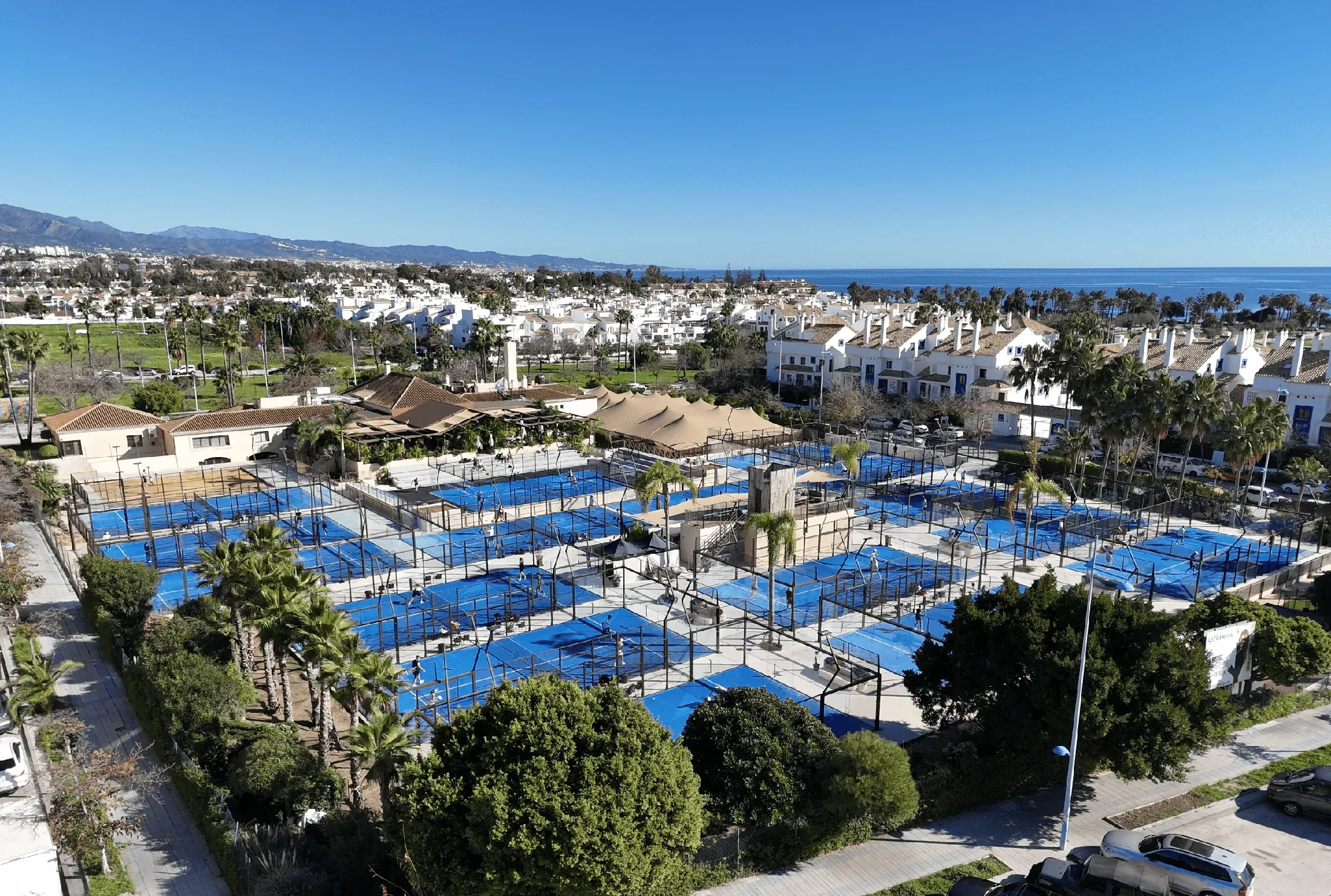 Padel courts at Nueva Alcántara Club in Marbella